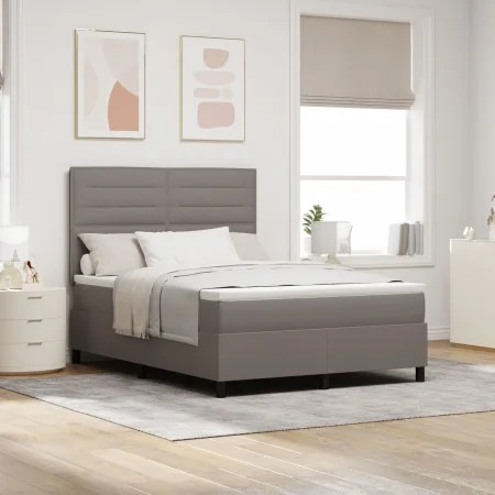 Cama con Base con Colchón Taupe 140x200 cm Tela | Foro24.es | Tu tienda online para hogar, jardín y más Foro24.es