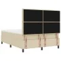Cama con base de resortes con colchón beige 140x200 cm tela | Foro24.es | Tu tienda online para hogar, jardín y más Foro24.es