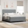Cama con base de resortes con colchón gris claro super king tela by , Beds and slatted bases - Ref: Foro24-3339329, Price: 63...