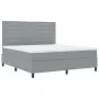 Cama con base de resortes con colchón gris claro super king tela by , Beds and slatted bases - Ref: Foro24-3339329, Price: 63...