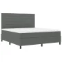 Cama con Base de Muelles con Colchón Gris Oscuro Super King Tela de , Camas y somieres - Ref: Foro24-3339330, Precio: 655,17 ...