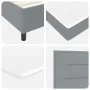 Cama con Somier y Colchón Gris Claro 200x200 cm de Tela | Foro24.es | Tu tienda online para hogar, jardín y más Foro24.es