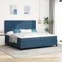Cama de Base de Muelles con Colchón Azul 200x200 cm Tela | Foro24.es | Tu tienda online para hogar, jardín y más Foro24.es