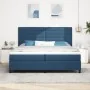 Cama de Base de Muelles con Colchón Azul 200x200 cm Tela | Foro24.es | Tu tienda online para hogar, jardín y más Foro24.es