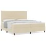 Cama Box Spring con Colchón Crema 200x200 cm Tela | Foro24.es | Tu tienda online para hogar, jardín y más Foro24.es