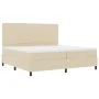 Cama Box Spring con Colchón Crema 200x200 cm Tela | Foro24.es | Tu tienda online para hogar, jardín y más Foro24.es