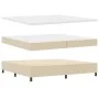 Cama Box Spring con Colchón Crema 200x200 cm Tela | Foro24.es | Tu tienda online para hogar, jardín y más Foro24.es