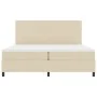 Cama Box Spring con Colchón Crema 200x200 cm Tela | Foro24.es | Tu tienda online para hogar, jardín y más Foro24.es