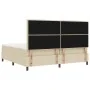 Cama Box Spring con Colchón Crema 200x200 cm Tela | Foro24.es | Tu tienda online para hogar, jardín y más Foro24.es