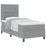 Cama con box spring con colchón gris claro 90x200 cm tela | Foro24.es | Tu tienda online para hogar, jardín y más Foro24.es