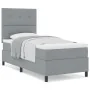 Cama con box spring con colchón gris claro 90x200 cm tela | Foro24.es | Tu tienda online para hogar, jardín y más Foro24.es