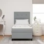 Cama con box spring con colchón gris claro 90x200 cm tela | Foro24.es | Tu tienda online para hogar, jardín y más Foro24.es