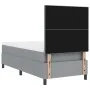 Cama con box spring con colchón gris claro 90x200 cm tela | Foro24.es | Tu tienda online para hogar, jardín y más Foro24.es