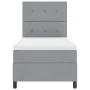 Cama con Somier Gris Claro 100x200 cm Tela | Foro24.es | Tu tienda online para hogar, jardín y más Foro24.es