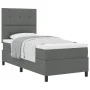 Cama de Base de Resorte con Colchón Gris Oscuro 100x200 cm Tela de , Camas y somieres - Ref: Foro24-3339365, Precio: 374,10 €...