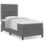 Cama de Base de Resorte con Colchón Gris Oscuro 100x200 cm Tela de , Camas y somieres - Ref: Foro24-3339365, Precio: 374,10 €...