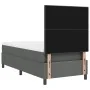 Cama de Base de Resorte con Colchón Gris Oscuro 100x200 cm Tela de , Camas y somieres - Ref: Foro24-3339365, Precio: 374,10 €...