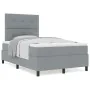 Cama con somier y colchón gris claro 120x200 cm de tela | Foro24.es | Tu tienda online para hogar, jardín y más Foro24.es