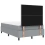 Cama con somier y colchón gris claro 120x200 cm de tela | Foro24.es | Tu tienda online para hogar, jardín y más Foro24.es