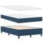 Cama con base de resortes azul 120x200 cm tela by , Beds and slatted bases - Ref: Foro24-3339384, Price: 448,80 €, Discount: %