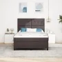 Cama Box Spring con Colchón Marrón Oscuro 140x190 cm Tela | Foro24.es | Tu tienda online para hogar, jardín y más Foro24.es