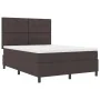 Cama Box Spring con Colchón Marrón Oscuro 140x190 cm Tela | Foro24.es | Tu tienda online para hogar, jardín y más Foro24.es