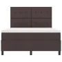 Cama Box Spring con Colchón Marrón Oscuro 140x190 cm Tela | Foro24.es | Tu tienda online para hogar, jardín y más Foro24.es