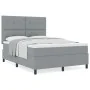 Cama con Box Spring y Colchón Gris Claro 140x200 cm Tela | Foro24.es | Tu tienda online para hogar, jardín y más Foro24.es