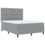 Cama con Box Spring y Colchón Gris Claro 140x200 cm Tela | Foro24.es | Tu tienda online para hogar, jardín y más Foro24.es