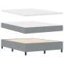 Cama con Box Spring y Colchón Gris Claro 140x200 cm Tela | Foro24.es | Tu tienda online para hogar, jardín y más Foro24.es