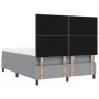 Cama con Box Spring y Colchón Gris Claro 140x200 cm Tela | Foro24.es | Tu tienda online para hogar, jardín y más Foro24.es