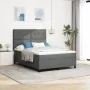 Cama Box Spring con Colchón Gris Oscuro 140x200 cm Tela | Foro24.es | Tu tienda online para hogar, jardín y más Foro24.es