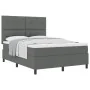 Cama Box Spring con Colchón Gris Oscuro 140x200 cm Tela | Foro24.es | Tu tienda online para hogar, jardín y más Foro24.es