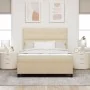 Cama con Base de Resorte con Colchón Crema 160x200 cm Tela | Foro24.es | Tu tienda online para hogar, jardín y más Foro24.es