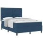 Cama Box Spring con Colchón Azul 160x200 cm de Tela | Foro24.es | Tu tienda online para hogar, jardín y más Foro24.es