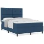 Cama Box Spring con Colchón Azul 160x200 cm de Tela | Foro24.es | Tu tienda online para hogar, jardín y más Foro24.es