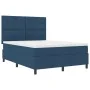 Cama Box Spring con Colchón Azul 160x200 cm de Tela | Foro24.es | Tu tienda online para hogar, jardín y más Foro24.es