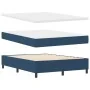 Cama Box Spring con Colchón Azul 160x200 cm de Tela | Foro24.es | Tu tienda online para hogar, jardín y más Foro24.es