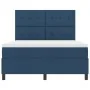 Cama Box Spring con Colchón Azul 160x200 cm de Tela | Foro24.es | Tu tienda online para hogar, jardín y más Foro24.es