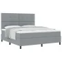 Cama con Box Spring con Colchón Gris Claro Super King Tela | Foro24.es | Tu tienda online para hogar, jardín y más Foro24.es