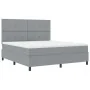 Cama con Box Spring con Colchón Gris Claro Super King Tela | Foro24.es | Tu tienda online para hogar, jardín y más Foro24.es