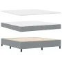 Cama con Box Spring con Colchón Gris Claro Super King Tela | Foro24.es | Tu tienda online para hogar, jardín y más Foro24.es