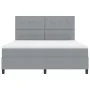 Cama con Box Spring con Colchón Gris Claro Super King Tela | Foro24.es | Tu tienda online para hogar, jardín y más Foro24.es