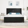 Cama con Resorte Negra con Colchón Super King de Tela by , Beds and slatted bases - Ref: Foro24-3339408, Price: 636,12 €, Dis...