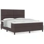 Cama con Base de Resortes y Colchón Marrón Oscuro Super King Tela | Foro24.es | Tu tienda online para hogar, jardín y más Foro24.es