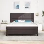 Cama con Base de Resortes y Colchón Marrón Oscuro Super King Tela | Foro24.es | Tu tienda online para hogar, jardín y más Foro24.es