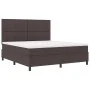 Cama con Base de Resortes y Colchón Marrón Oscuro Super King Tela | Foro24.es | Tu tienda online para hogar, jardín y más Foro24.es
