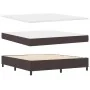 Cama con Base de Resortes y Colchón Marrón Oscuro Super King Tela | Foro24.es | Tu tienda online para hogar, jardín y más Foro24.es