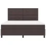 Cama con Base de Resortes y Colchón Marrón Oscuro Super King Tela | Foro24.es | Tu tienda online para hogar, jardín y más Foro24.es