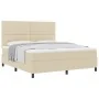 Cama Box Spring con Colchón Crema Super King Tela | Foro24.es | Tu tienda online para hogar, jardín y más Foro24.es